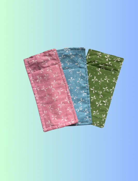 Pink Blue and Green Bow Print Pen Holders - Colorful Pen Holders with Pink Blue and Green Colors